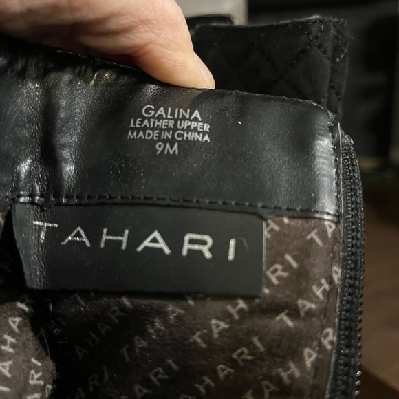 Tahari Black Quilted Ankle Booties - Picture 3 of 3